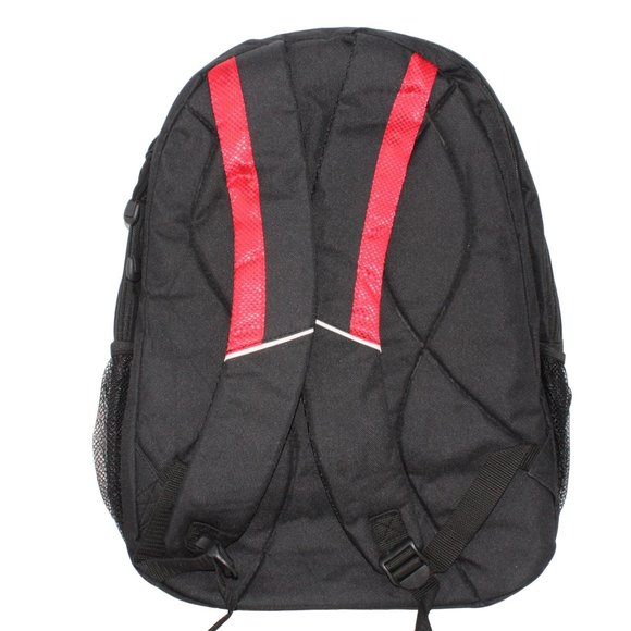 HazMat Embroidered Black Red Laptop Day Travel Backpack Zippered Nylon - Picture 2 of 8